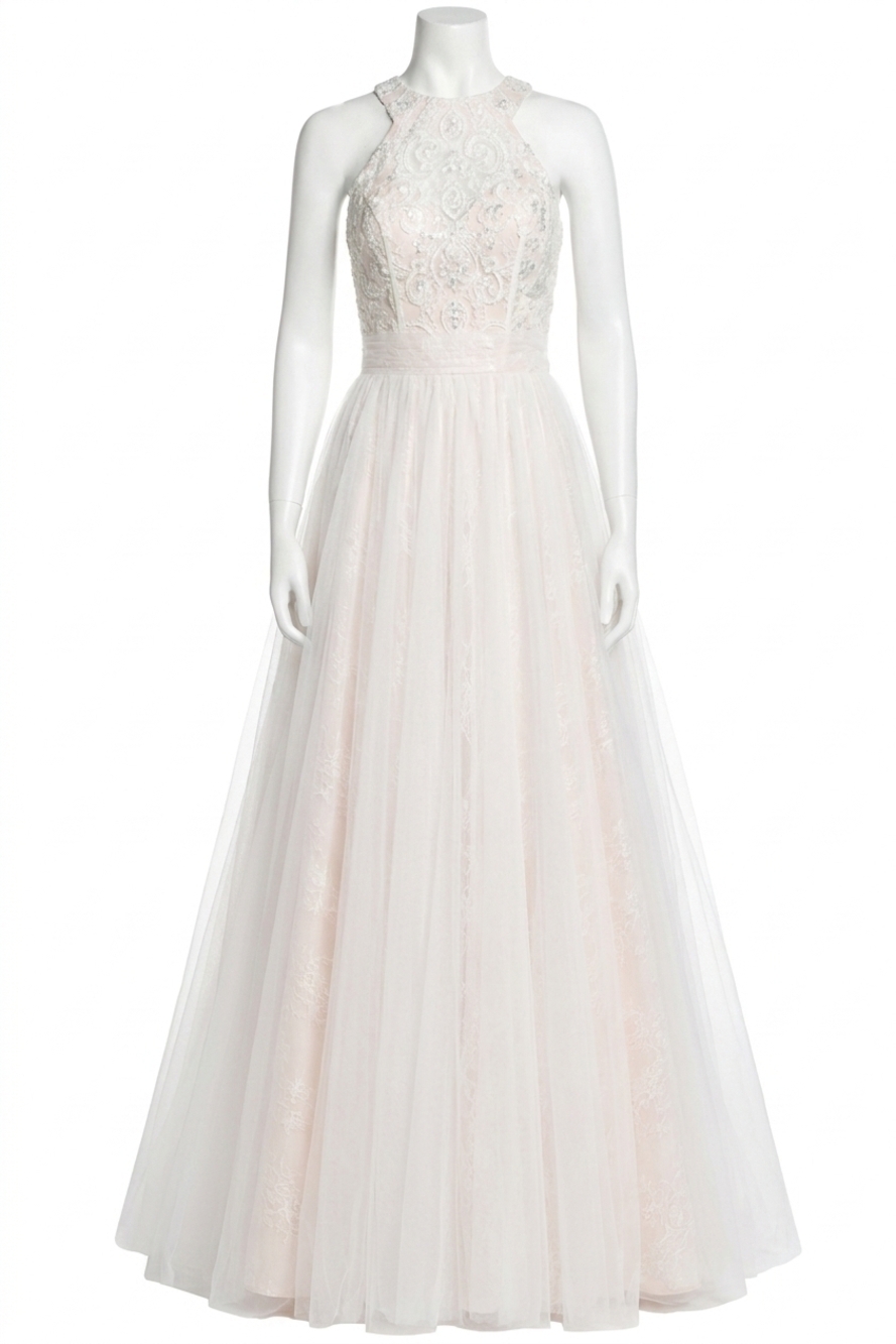 NEW SHERRI HILL beaded long prom dress in ivory